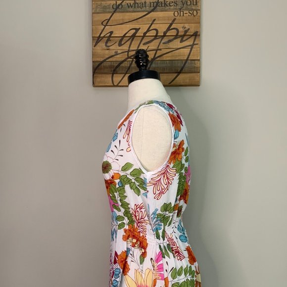 T-box Sheer‎ Floral Swimsuit Cover-Up Dress - Picture 3 of 14